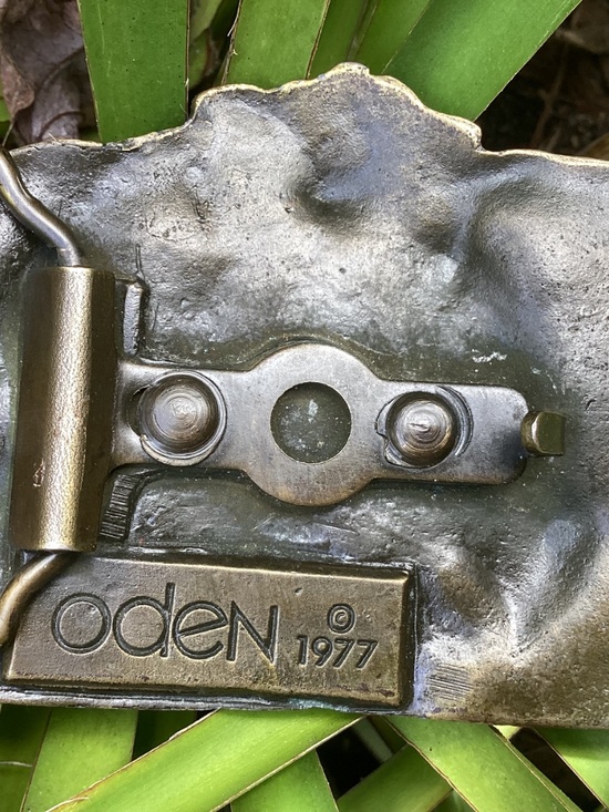 Vintage Oden 1977 Large Brass Metal Exquisite Horse Head Belt Buckle? main image 7